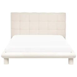 CRESSAT - Tweepersoonsbed - Off-white - 140 x 200 cm - Bouclé