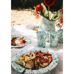 Crow Canyon Home Dinerborden Splatter - Set van 4 - Turquoise