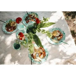 Crow Canyon Home Dinerborden Splatter - Set van 4 - Rood