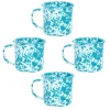 Crow Canyon Home Mokkenset Splatter - 4 Stuks - Turquoise