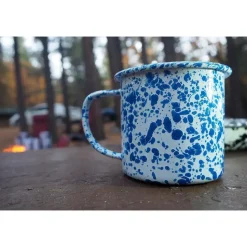 Crow Canyon Home Mokkenset Splatter - 4 Stuks - Turquoise