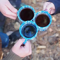 Crow Canyon Home Mokkenset Splatter - 4 Stuks - Zwart