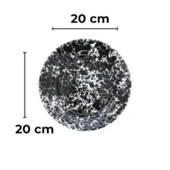 Crow Canyon Home Saladeborden Splatter - Set van 4 - Zwart