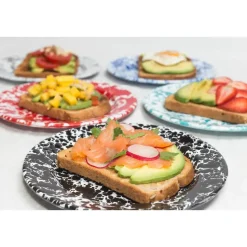 Crow Canyon Home Saladeborden Splatter - Set van 4 - Turquoise