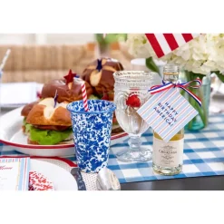 Crow Canyon Home Tumblers Splatter - 4 Stuks - Blauw