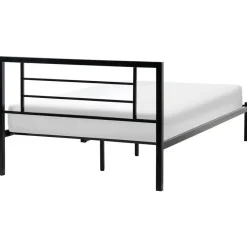 CUSSET - Tweepersoonsbed - Zwart - 120 x 200 cm - Metaal