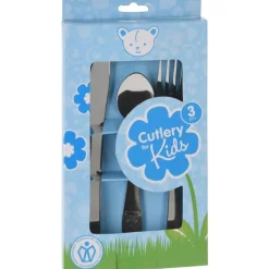 Cutlery for Kids bestekset met beer - 3-delig - RVS - kinderen