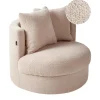 DALBY - Fauteuil - Beige - Bouclé