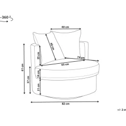 DALBY - Fauteuil - Beige - Bouclé