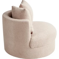 DALBY - Fauteuil - Beige - Bouclé