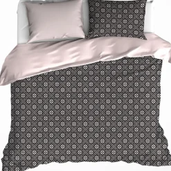 De Witte Lietaer Dekbedovertrek Katoen Satijn Primrose - 240 x 220 cm - Zwart