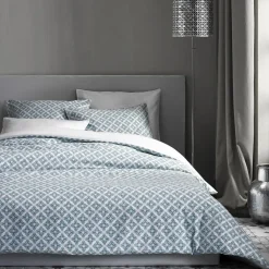 De Witte Lietaer Dekbedovertrek Katoen Satijn Azulejos - 140 x 200/220 cm