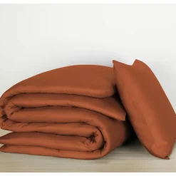 De Witte Lietaer Dekbedovertrek Katoen Satijn Olivia - 140 x 200/220 cm - Bruin