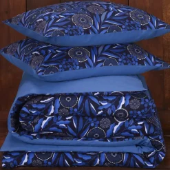 De Witte Lietaer Dekbedovertrek Moonflower Cobalt Blue - 240 x 220 cm - Flanel