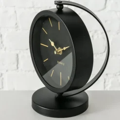 Deco by Boltze Tafelklok Montreux - zwart/goud - 20 x 15 cm