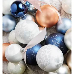 Decoris Kerstballen - 6 st - wit - glas - mat-glans - 8 cm