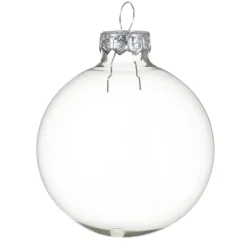 Decoris kerstballen - 8x - transparant - D7 cm - glas