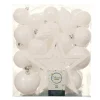 Decoris Kerstballen met piek - 49st - kunststof - wit - 5-6-8-10 cm
