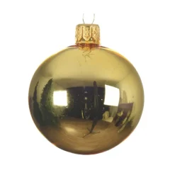 Decoris Kerstballen set - 6x stuks - goud - glas - 6 cm - glans
