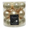 Decoris Kleine kerstballen - 18x - champagne - D4 cm - glas