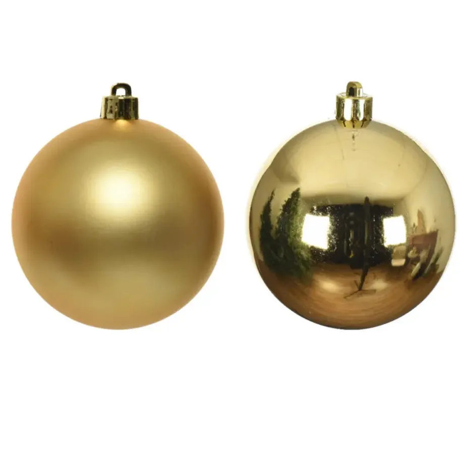 Decoris Kleine kerstballen - 18x - goud - D4 cm - glas