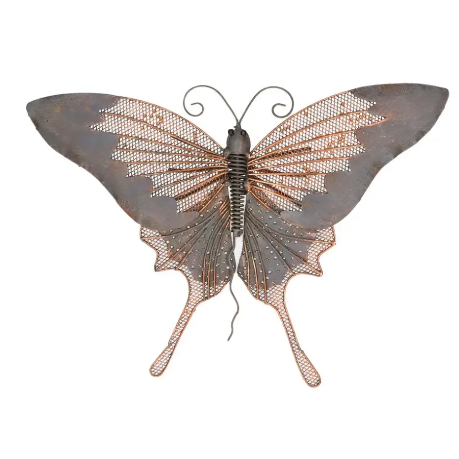 Decoris Muurvlinder - metaal - vlinder - 34 x 24 cm
