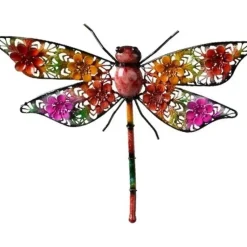 Decoris Tuindecoratie - libelle - metaal - 27 x 33 cm