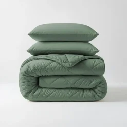 Dekbed zonder Overtrek Diamond 200x200 – Incl. Kussenslopen – Wasbaar – Groen