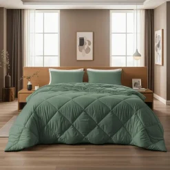 Dekbed zonder Overtrek Diamond 240x200 – Incl. Kussenslopen – Wasbaar – Groen