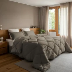 Dekbed zonder Overtrek Diamond 140x200 – Incl. Kussenslopen – Wasbaar – Kaki