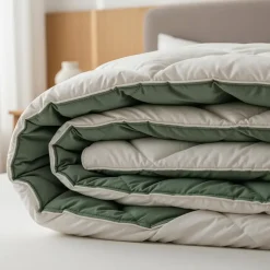 Dekbed zonder Overtrek Diamond 200x200 – Met Kussenslopen – Wasbaar – Groen/Kaki