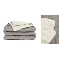 Dekbed zonder Overtrek 140x200 – Incl. Kussenslopen – Wasbaar – Crème/Kaki