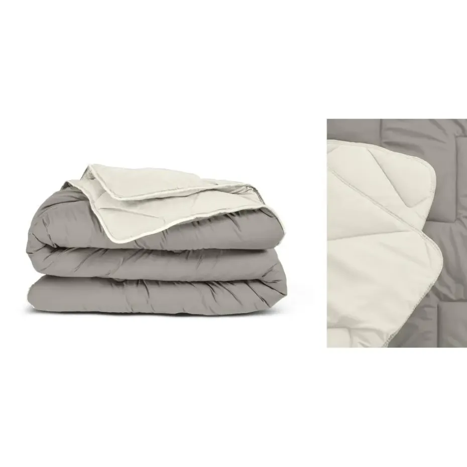 Dekbed zonder Overtrek 140x200 – Incl. Kussenslopen – Wasbaar – Crème/Kaki