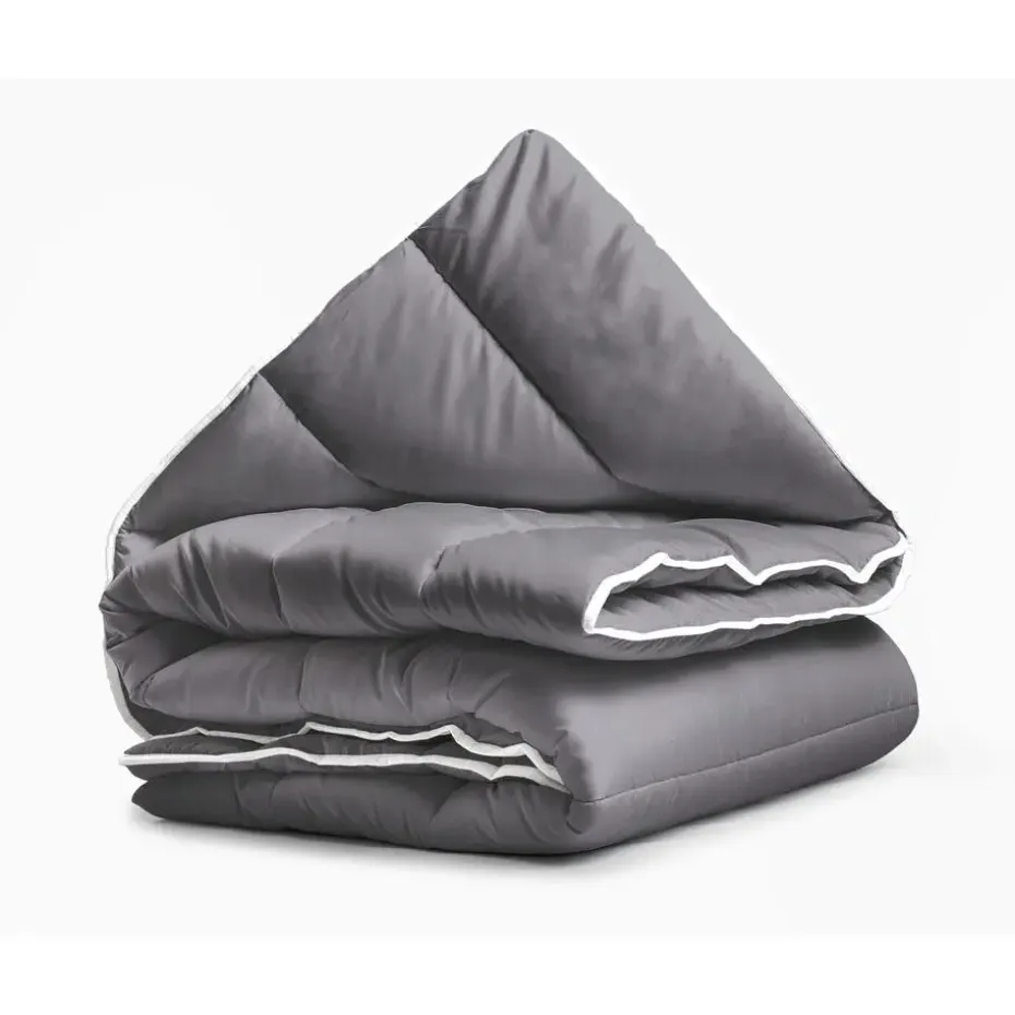 Dekbed zonder Overtrek 200x200 – Incl. Kussenslopen – Wasbaar – Antraciet