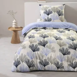 Dekbedovertrek Boaz - wit/blauw - 140x220 cm