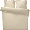 Dekbedovertrek Cato - zand - 200x200/220 cm