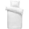 Dekbedovertrek Cato effen - wit - 140x200/220 cm