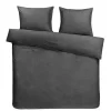 Dekbedovertrek Dean effen - antraciet - 200x200 cm