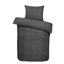 Dekbedovertrek Dean effen - antraciet - 140x200 cm