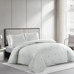 Dekbedovertrek Eva - lichtgrijs - 140x200/220 cm