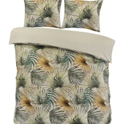 Dekbedovertrek Fenna - zand/groen 240x220 cm