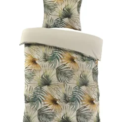 Dekbedovertrek Fenna - zand/groen 140x220 cm