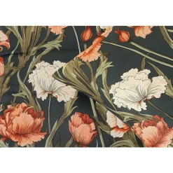 Dekbedovertrek Fleur - zwart/geel - 200x200/220 cm