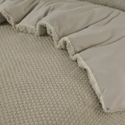Dekbedovertrek Fur Teddy 140x220 – Fluweelzacht & Knus Design – Taupe