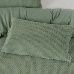 Dekbedovertrek Fur Teddy 140x220 – Fluweelzacht & Knus Design – Groen
