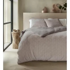 Dekbedovertrek Japandi 200x220 – Flanel Fleece – Zacht & Warm – Taupe