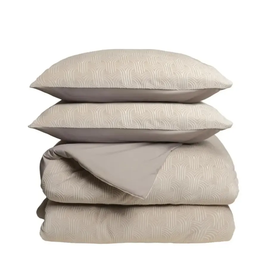 Dekbedovertrek Japandi 200x220 – Flanel Fleece – Zacht & Warm – Beige