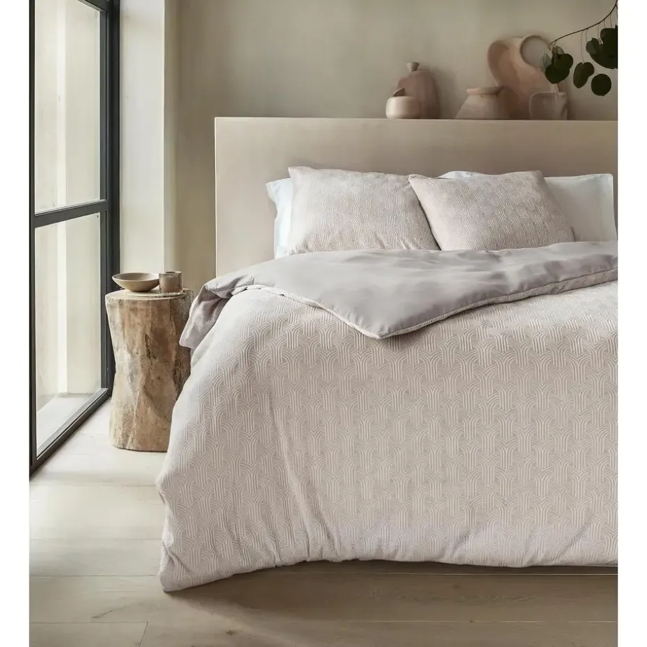 Dekbedovertrek Japandi 200x220 – Flanel Fleece – Zacht & Warm – Beige