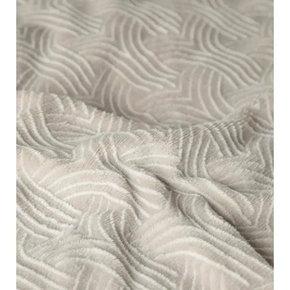 Dekbedovertrek Japandi 200x220 – Flanel Fleece – Zacht & Warm – Beige