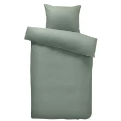 Dekbedovertrek Jorrit effen - groen - 140x200/220 cm